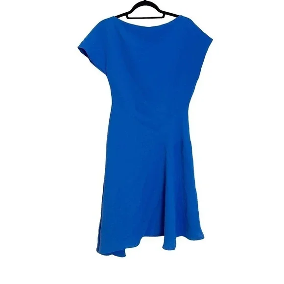 Reiss Victoria Asymmetrical Dress Nordstrom Blue Women's US Size 8 EUR 40 NWT